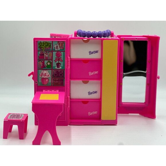 New Open Box Vintage 1994 Barbie Glamour on the Go Carry Case Lights Up #12255 - Picture 13 of 14